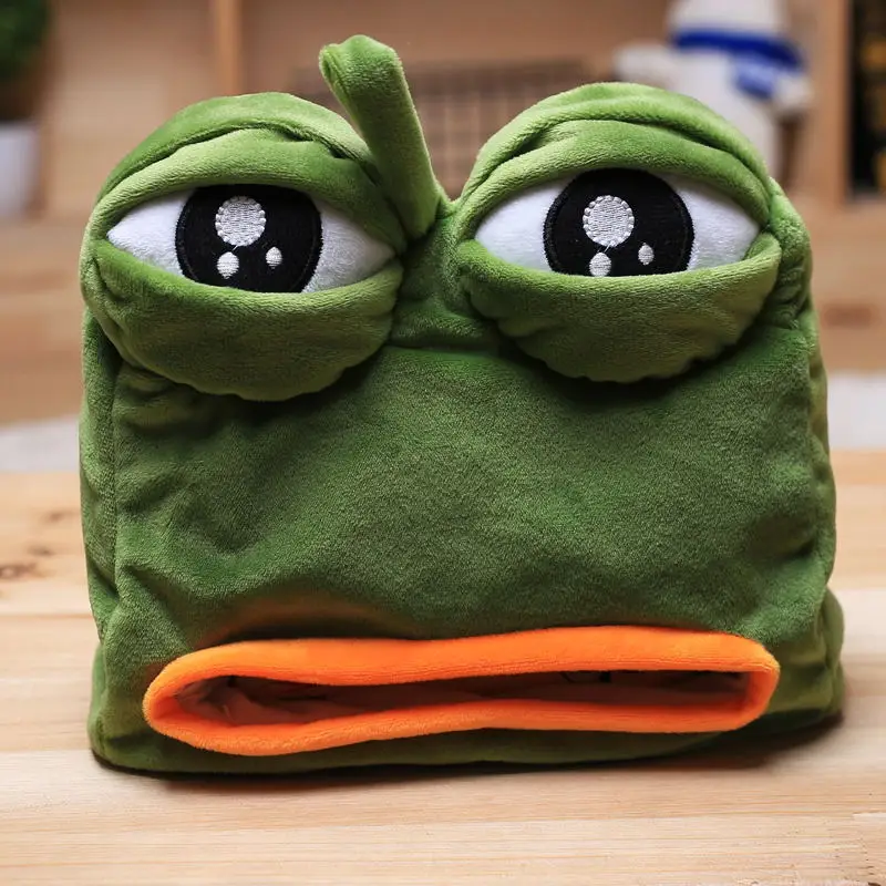 

Creative Cute Anime Peripheral Home Living Room Plush Paper Extraction Box Car Sad Frog Tissue Dispenser Box Cover