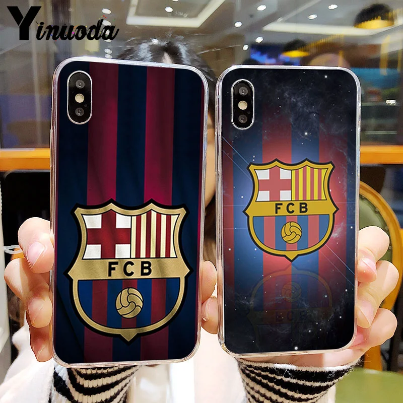 

Yinuoda FC Barcelona DIY Luxury High-end Protector Case for iPhone 8 7 6 6S Plus X XS MAX 5 5S SE XR 11 pro max