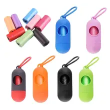 Portátil 1 Pc Pet Dog Poop Bag Distribuidor Titular Dispensadores De Lixo De Resíduos Poop Bags Set Caixa de Armazenamento de Animais De Estimação Cães Limpo up Resíduos Saco(China)