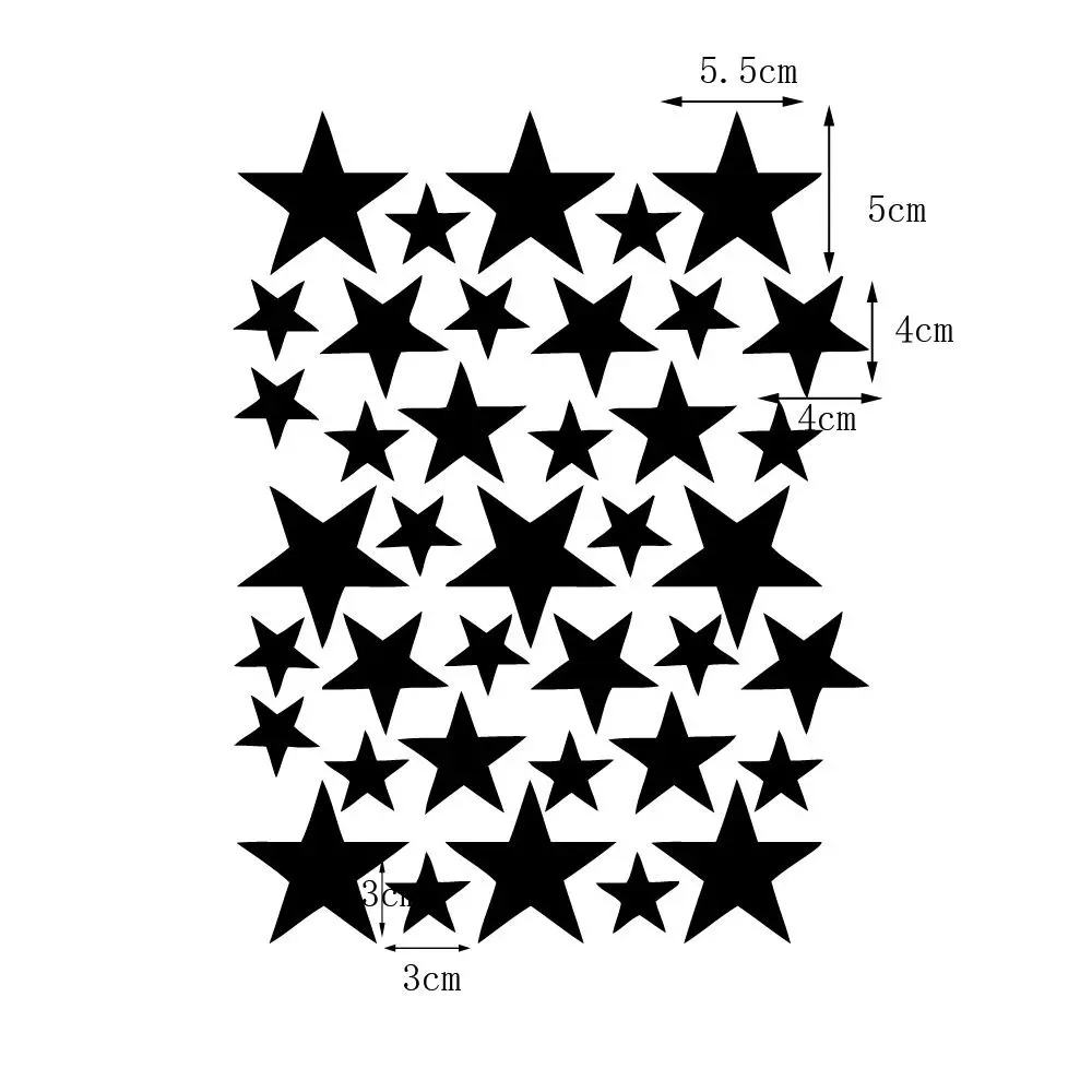 39 шт./компл. с мультипликационным принтом «Звезда», настенные наклейки для детской комнаты домашний Декор маленький настенные наклейки со звездами Детские DIY ПВХ Искусство панно