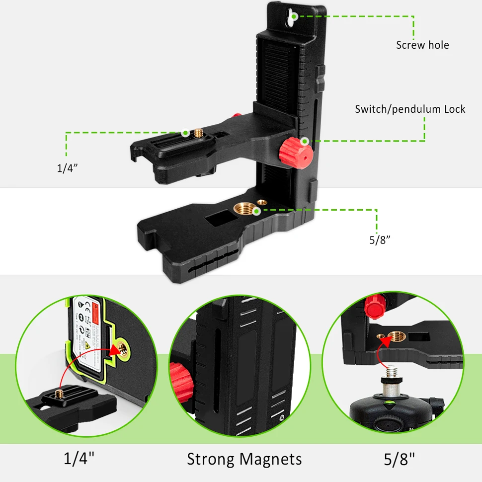 a laser l-bracket suporte fixado na parede