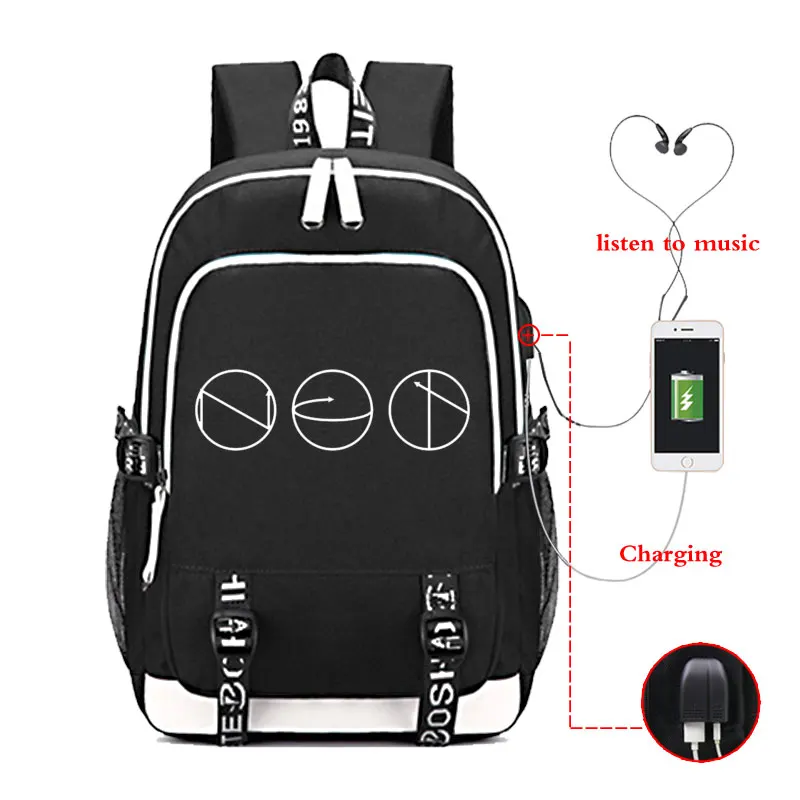 backbags 3 USB рюкзаки с зарядным устройством Женский Мужской рюкзак NCT напечатаны на заказ школьные сумки для девочек-подростков дорожные сумки Mochilas Sac A Doc - Цвет: backbags 3