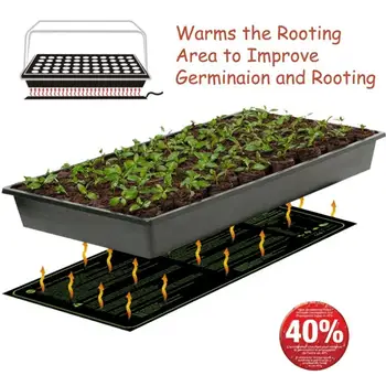 

Seedling Heat Mat Waterproof Durable Germination Station Warm Hydroponic Heating Pad for Indoor Home Gardening Seed 30x10in