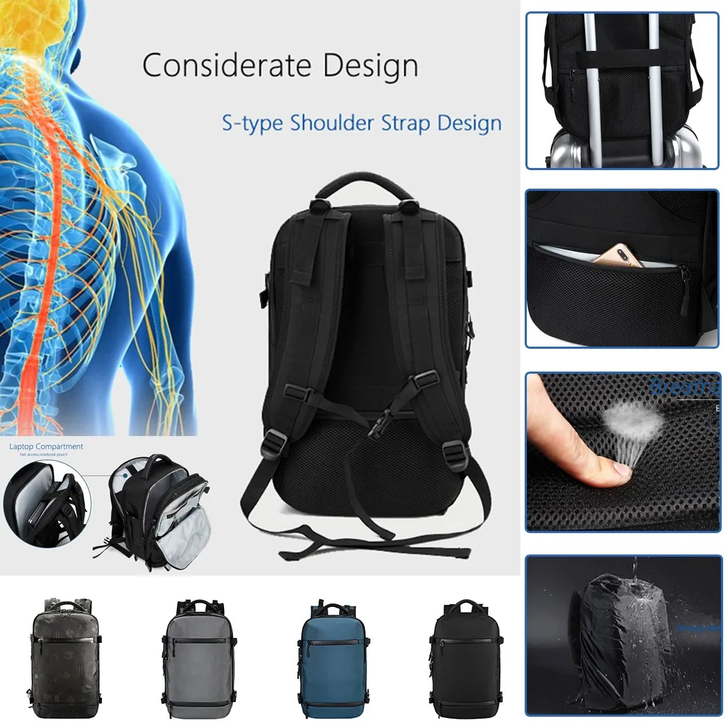

Men's Backpack Laptop Backpack Waterproof Multifunction Travel Backpack Capacity Zip Pocket Backpack Practical bag 2020