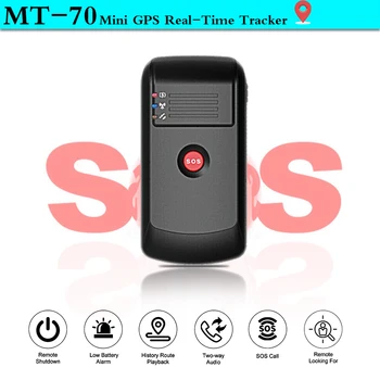 

Mini Personal GPS Tracker MT-70 Tracking Locator For Kids/Elderly With SOS Calling Two-way Communication Remote Monitoring