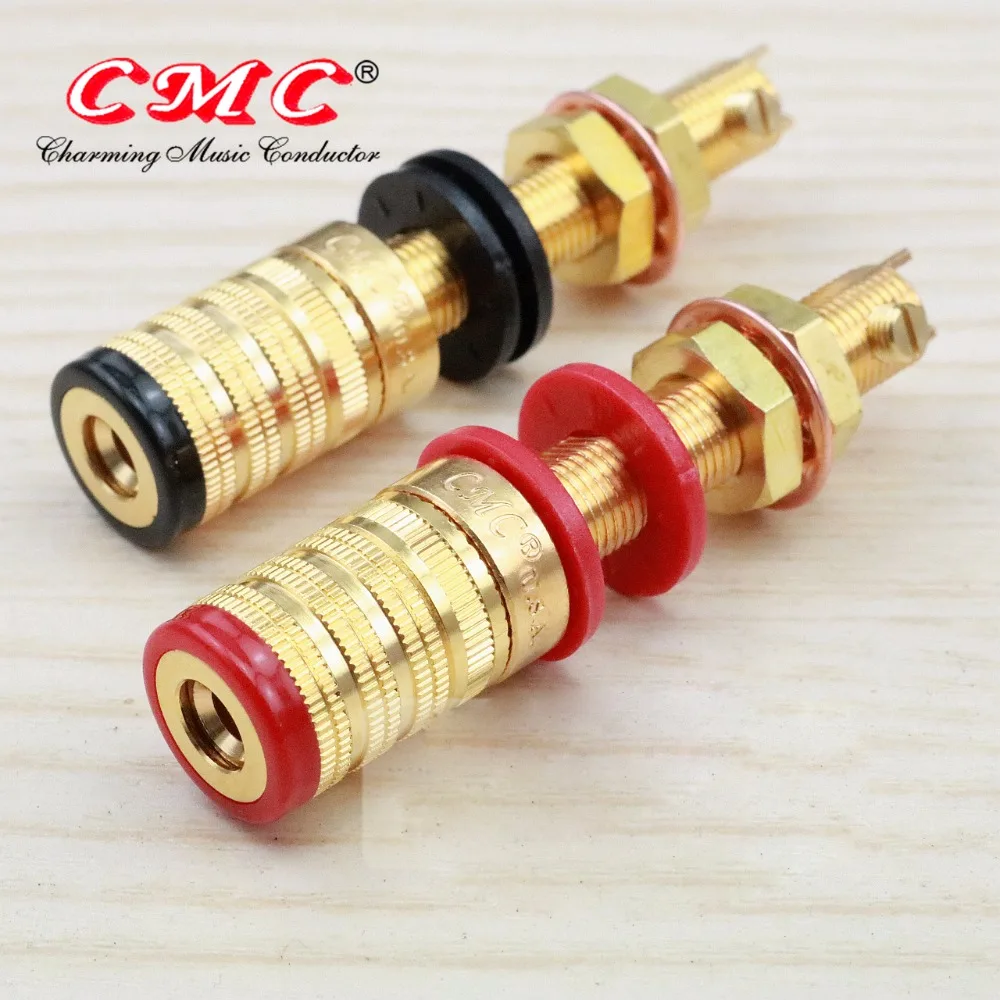 

4pcs CMC-838-L-GU High End Performance Gold Plated long Binding posts