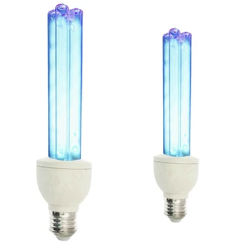

2 Pcs 20W E27 UVC Ultraviolet Compact Germicidal Disinfection Quartz Light Lamp UV Without Ozone 220V, 20W & 15W