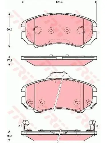 Колодки дисковые п.\ Hyundai Tucson/Coupe, Kia Sportage 1.6-2.7