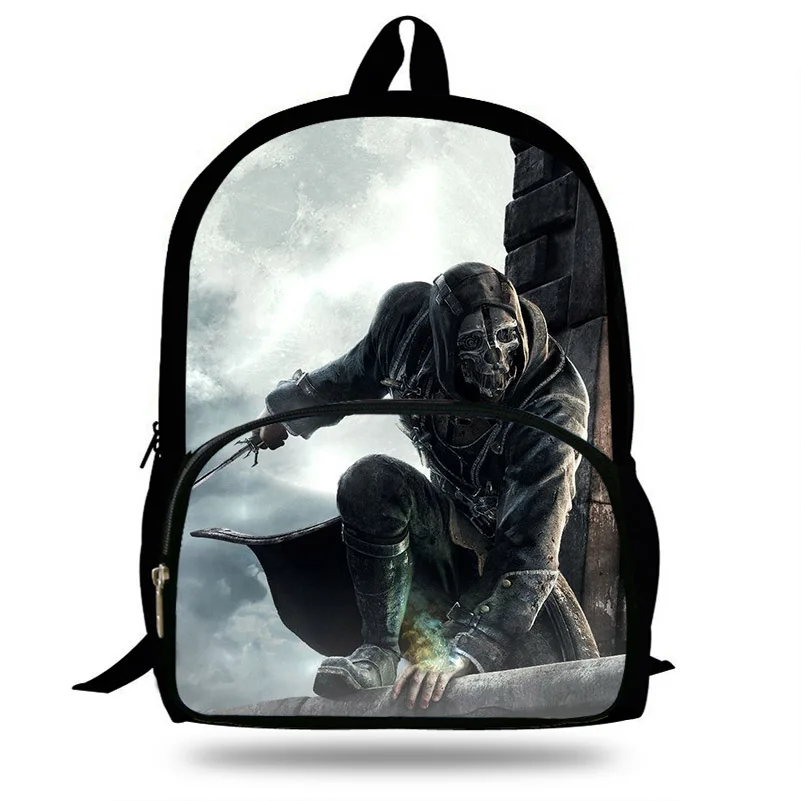 16 дюймов девочки Dishonored Рюкзак Набор для детей поп игра печать школьные сумки для подростков мальчиков ежедневный рюкзак