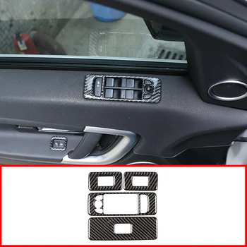 

For Land Rover Discovery Sport 2015-2019 Car Accessories Carbon Fiber Car Window Lift Button Frame Trim Stickers