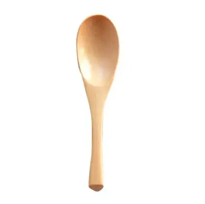 10pcs A Natural Wood Spoon Chinese Soup Handle Big Mouth Spoon 3 Colors Kitchen Tool 10pcs/lot - Цвет: 10pcs A