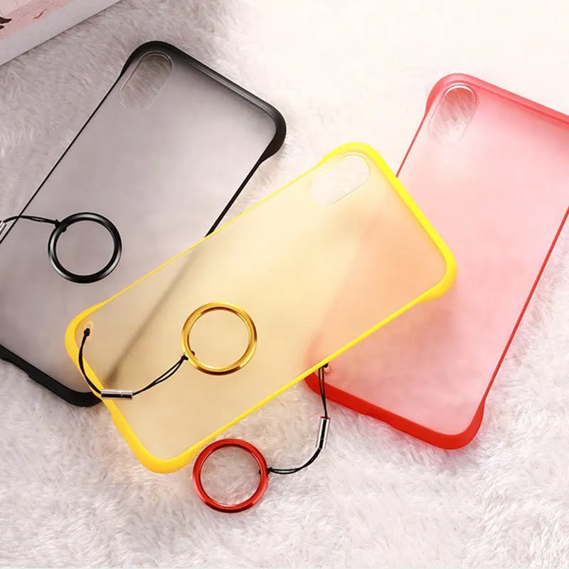 Phone Ring Shockproof Transparent Phone Case For iPhone X XS XR XS Max Case IPhone 8 7 6 6S Plus Clear protection Back Cover