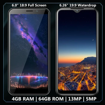 

Smartphones A80 PRO 4G RAM 64G ROM 6.26" 19:9 Water Drop Android Cellphones 13MP cheap celulares Face unlock Mobile phones
