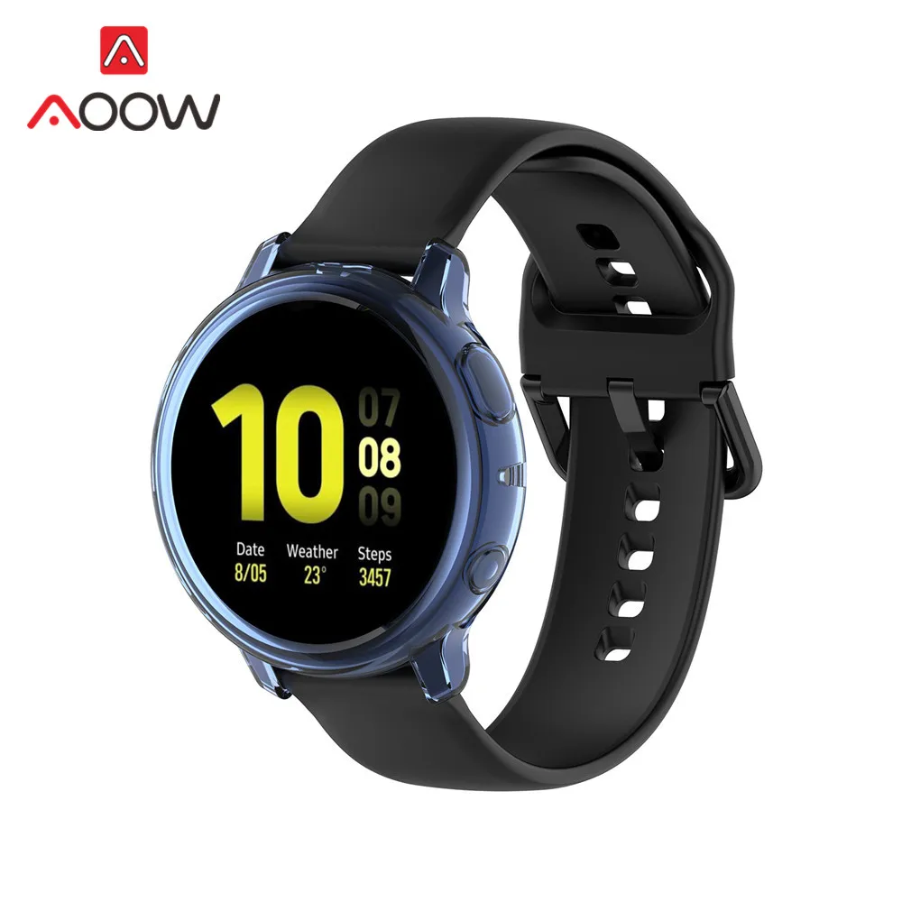 Мягкий ТПУ защитный чехол для экрана для samsung Galaxy Watch Active 2 40 мм 44 мм R820 R830 Active2 Прозрачная защитная рамка