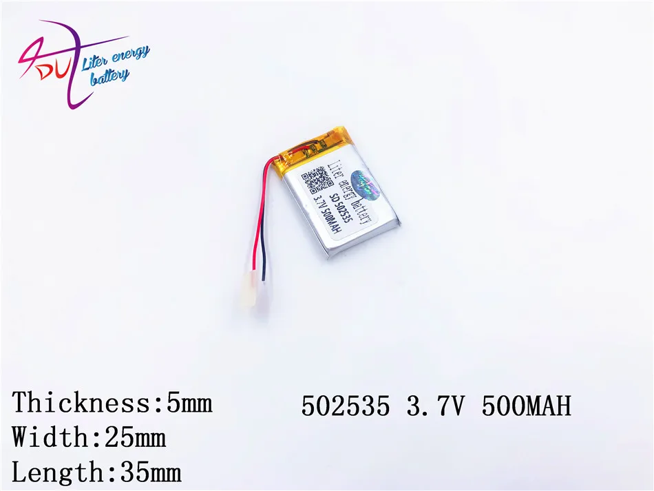 (5 шт./лот) полимерная литиевая батарея 3 7 в 502535 052535 500 мАч CE FCC ROHS MSDS сертификация