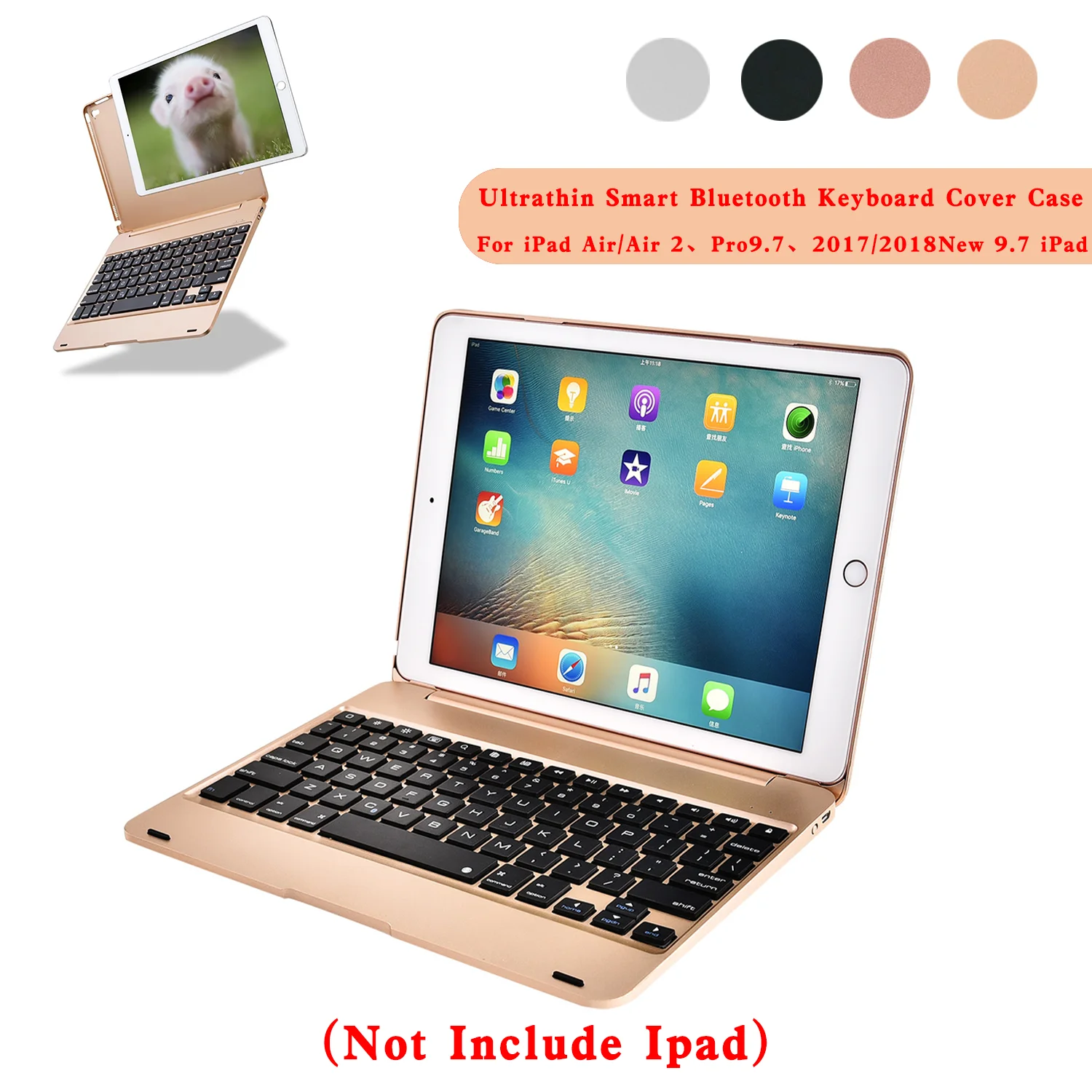 Ультратонкий многофункциональный Bluetooth флип-клавиатура для iPad Air, Air 2, Pro9.7, /9,7 дюймовый iPad