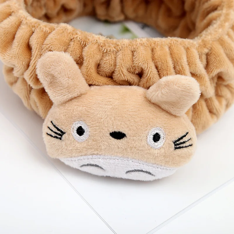 Женский головной убор Tonari no Totoro, бант для волос, для девочек, для душа, спа, Totoro, повязка для волос, макияж для волос, милый серый Totoro, эластичные повязки для волос