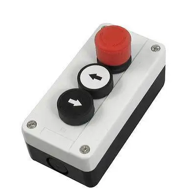 

NC Emergency Stop NO Black White Momentary Push Button Switch Station