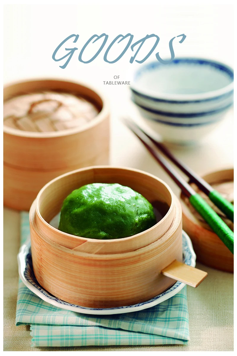 Мини-стимер abalone клетка бамбуковая steamed креветка клецки клетка с ручкой маленький ящик Hong Kong стиль Закуска для ресторана