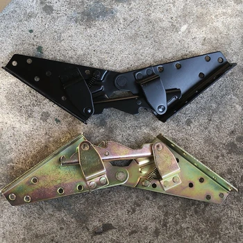 

2PCS/Set 260MM Dual Purpose Hinge Sofa Couches Bed DIY Adjustable Furniture Hinge Hardware, Electrophoresis Black , Color Zinc