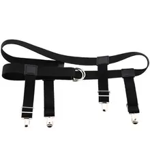 Унисекс Эластичный пояс с подвязками подвязки зажим для чулок держатель для брюк ремень