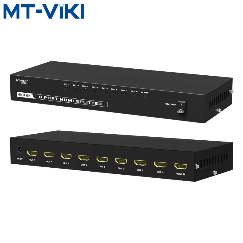 

MT-VIKI HDMI-compatible Splitter 8 in1out Simultaneous output of the support 3D support HD4K*2K With power MT-SP148
