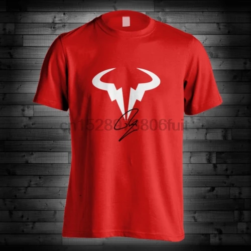 

Rafael Nadal Logo T Shirt RN Rafa Tennis Player Red Blue Camiseta Tee New
