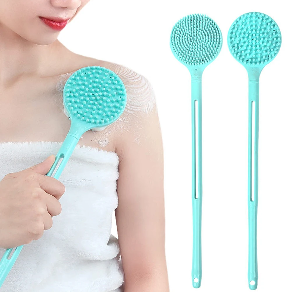 Slick- Shower Brush, Double Sided Shower Brush, Back Scrubber, Bath Brush,  Back Brush, Back Brush Long Handle for Shower, Shower Brushes for Your