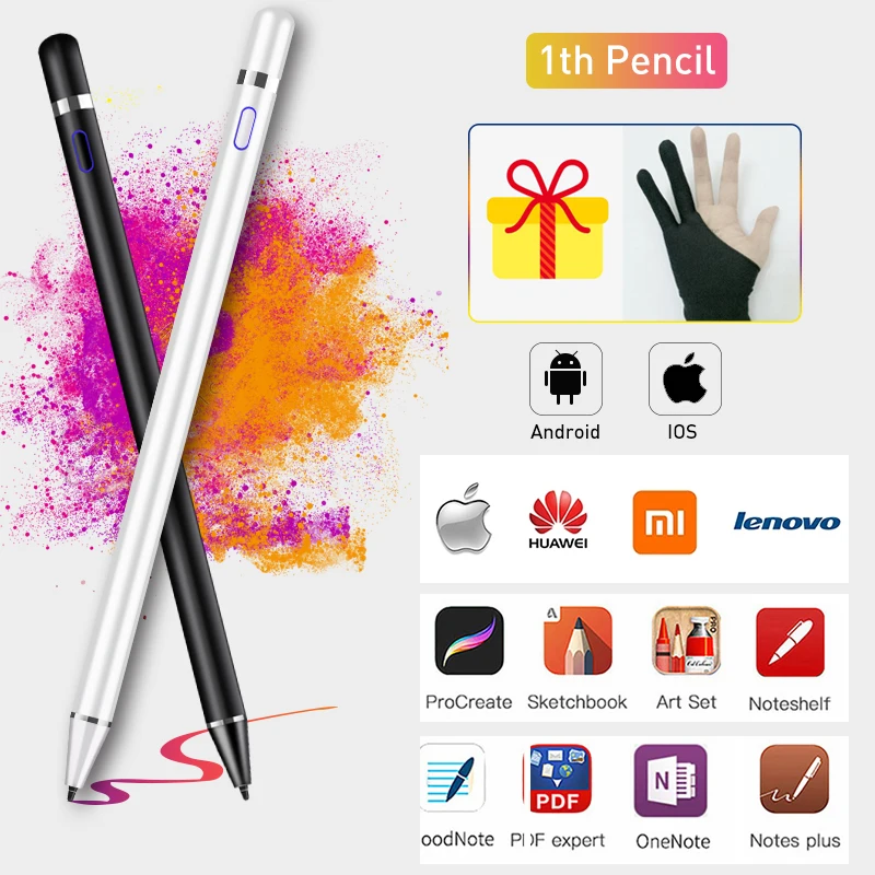 touch active stylus para apple ipad pro 11, 12.9 10.5, miini 5