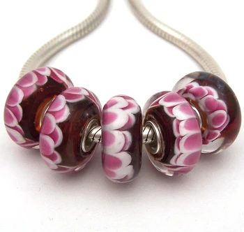 

JGWGT 2212 5X 100% Authenticity S925 Sterling Silver Beads Murano Glass beads Fit European Charms Bracelet diy jewelry Lampwork