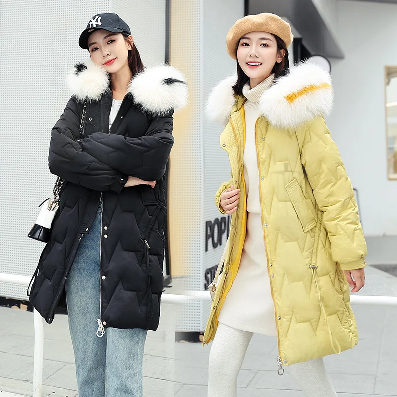 

Cotton Coat Women's 2019 Winter New Style Korean-style Cotton-padded Clothes Mid-length Students Loose-Fit down Feather Cotton-p