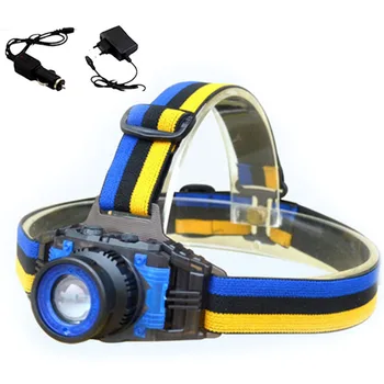 

Q5 LED Rechargeable Head Torch Lamp Light Headlight Built-in Battery Headlamp Frontale Head Flashlight For Fishing AC Charger