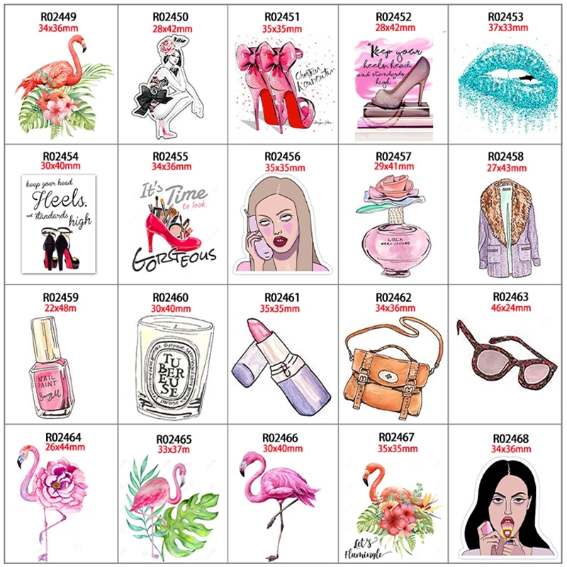 Fashion Make Up Printed Planar Resins Flat Back 30pcs/lot For Phone