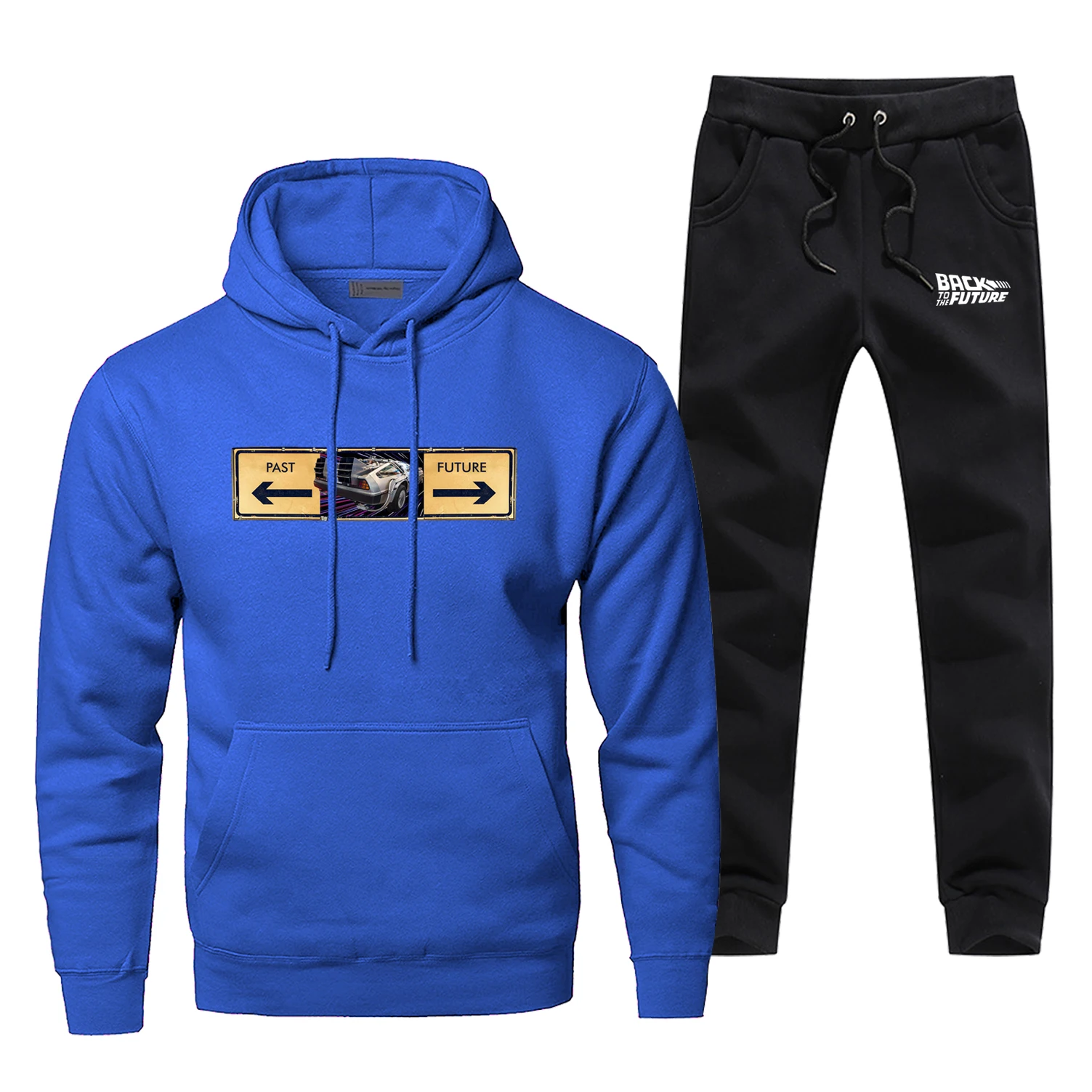 Past And Future Funny Desgin Hoodies Sets Movie Back To The Future Fashion Men's Full Suit Tracksuit Winter Warm Car Men's Sets Past And Future Funny Desgin Hoodies Sets Movie Back To The Future Fashion Men's Full Suit Tracksuit Winter Warm Car Men's Sets