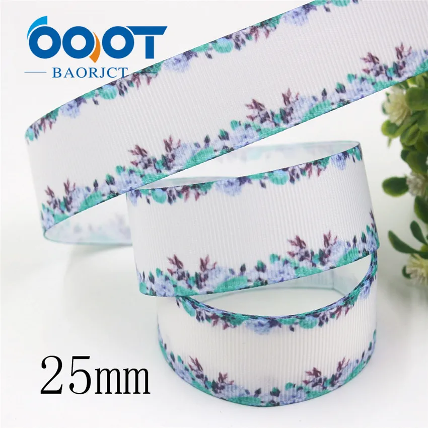 I-191007-2376 OOOT BAORJCT I-19625-1439, 38 мм, 10 ярдов Цветочные термотрансферные печатные корсажные ленты, Свадебная вечеринка украшения DIY материалы - Цвет: I-191007-2376