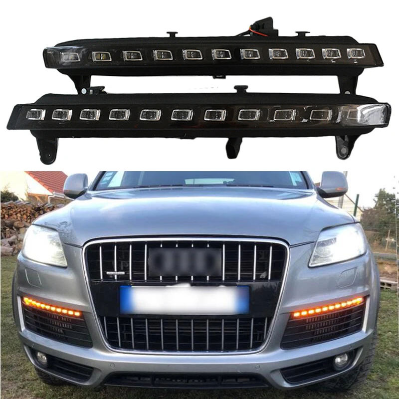  LED Dynamic Turn Signal Blinker Function Car DRL Waterproof 12V LED Daytime Running Light Fog Lamp  - 4000253313378