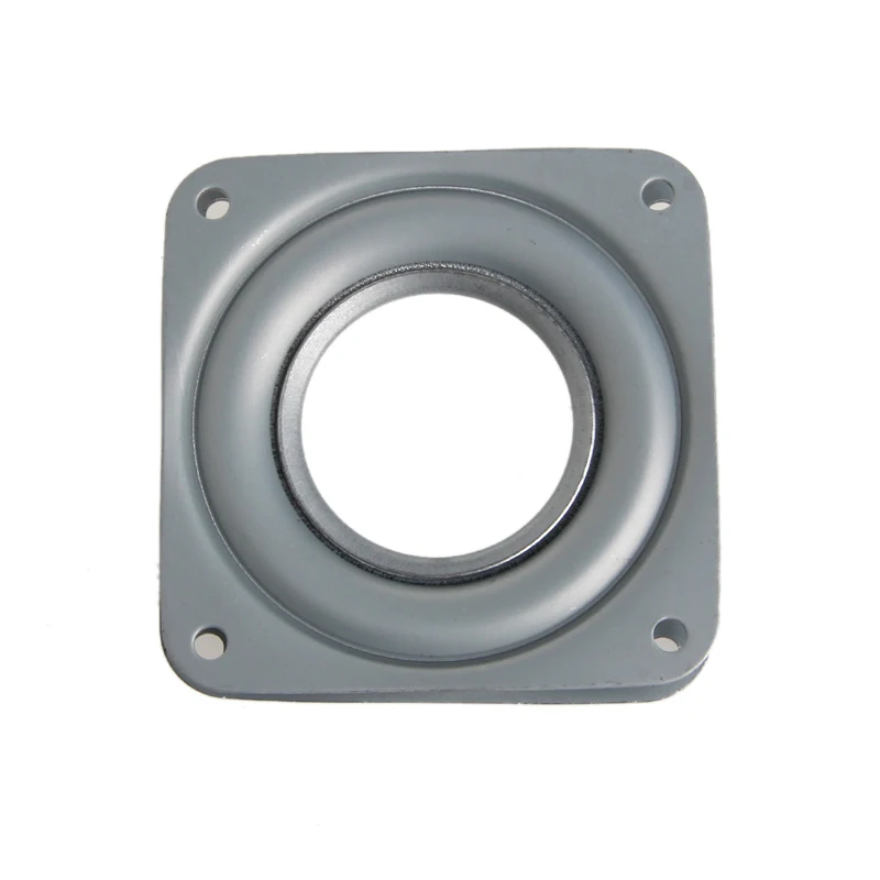 Square Bearing Swivel Plate Turntable 3\"/4\"/6\" TV Rack Desk Metal Ball Holder Tool deeper race groove turntable bearings
