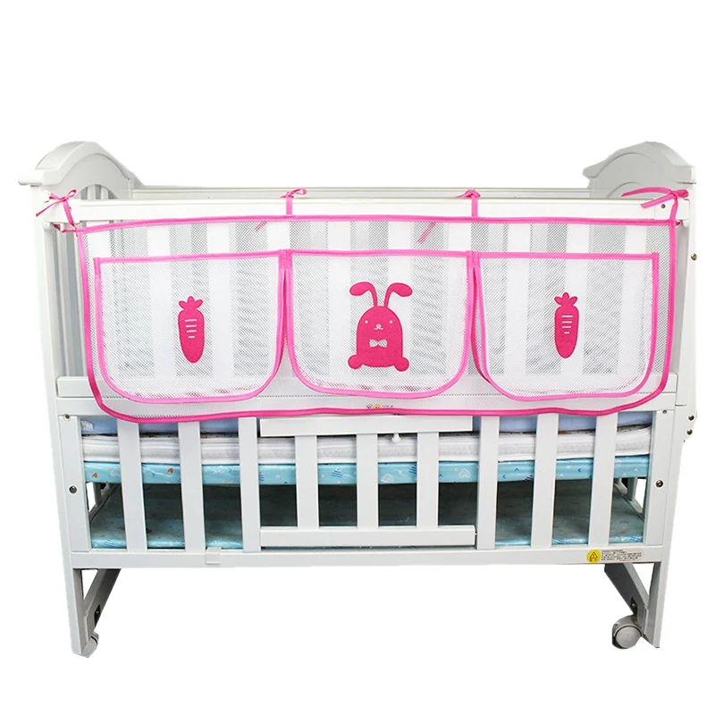 3 кармана детская кровать висячая сумка для хранения Сетка новорожденная кроватка Органайзер большой емкости Детские игрушки пеленки сумка для хранения постельных принадлежностей - Цвет: 4