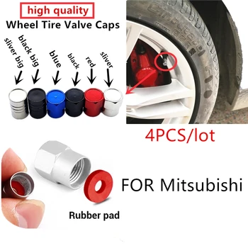 

4pcs aluminum Car Tire Wheel Valve Stem Caps For Mitsubishi asx lancer outlander pajero EVO Accessories Car-Styling