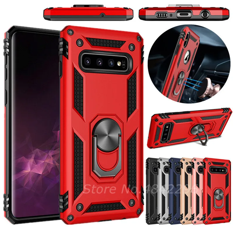 Роскошные Чехлы с подставками чехол для samsung Galaxy S10 S9 S8 Plus Note 8 9 A10 20 30 A50 M20 A6 A7 A8 A9 Магнитный чехол-держатель с кольцом
