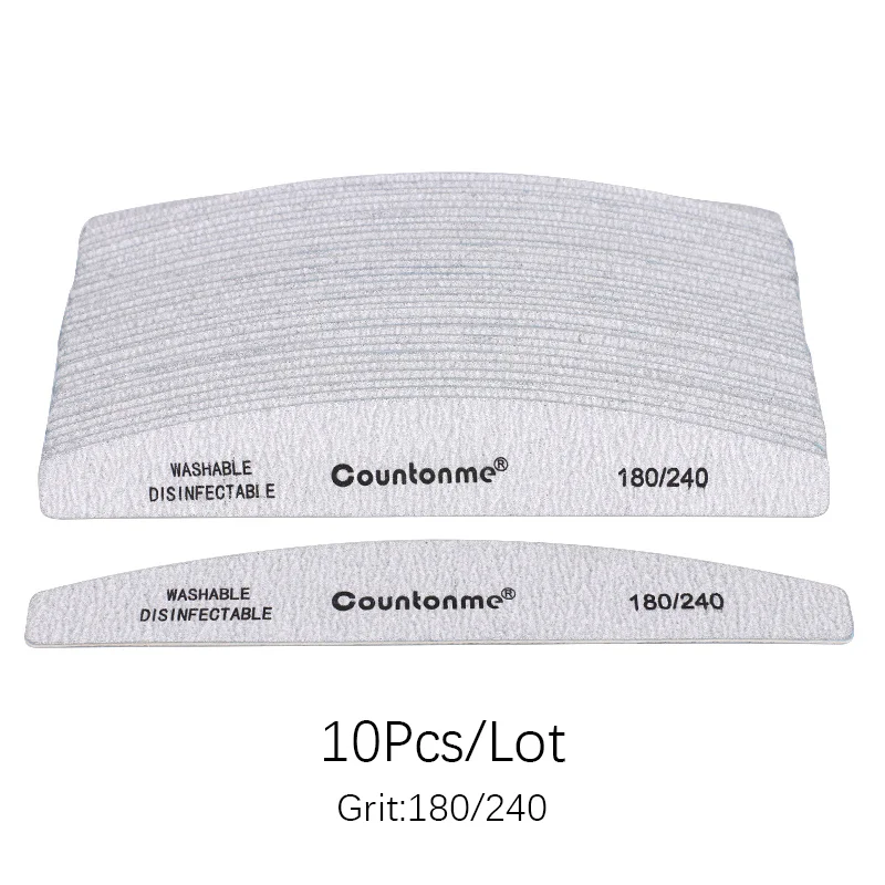 10 יחידות / הרבה קבצי ציפורן עץ מקצועיים 180/240 באפר 100/180 אפור סירה עץ נייר שמירה בלוק ג'ל פולישר חידוש קבצי ציפורן