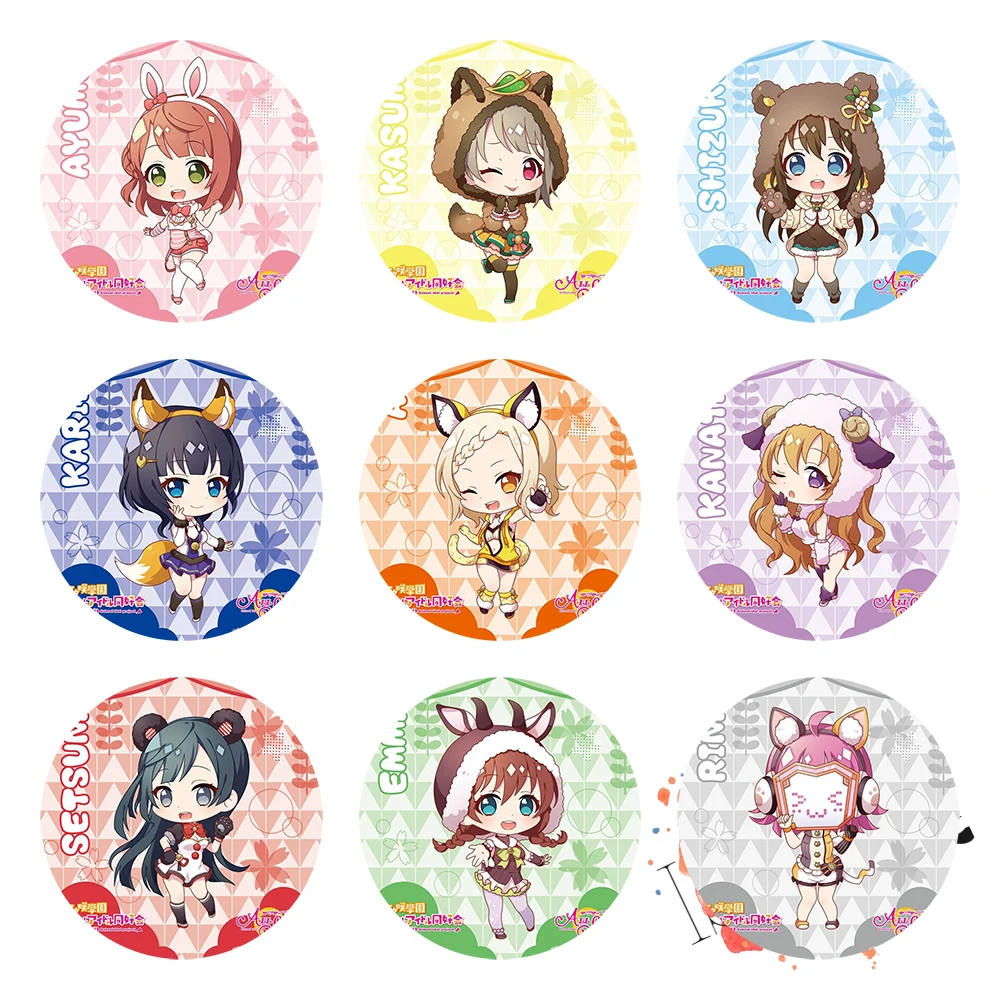 Значок аниме Ayumu Kasumi Shizuku Karin Kanata Ai Emma Verde PDP металлическая брошь в виде животного |