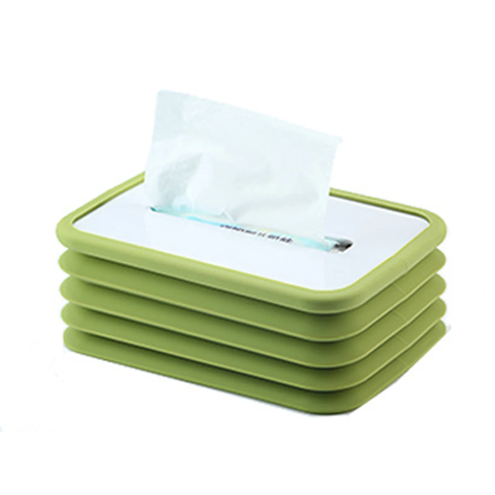 Silicone Foldable Paper Facial Tissues Box Free Retractable Capacity Tissue Box Simple Bathroom And Kitchen Folding Tissue Box