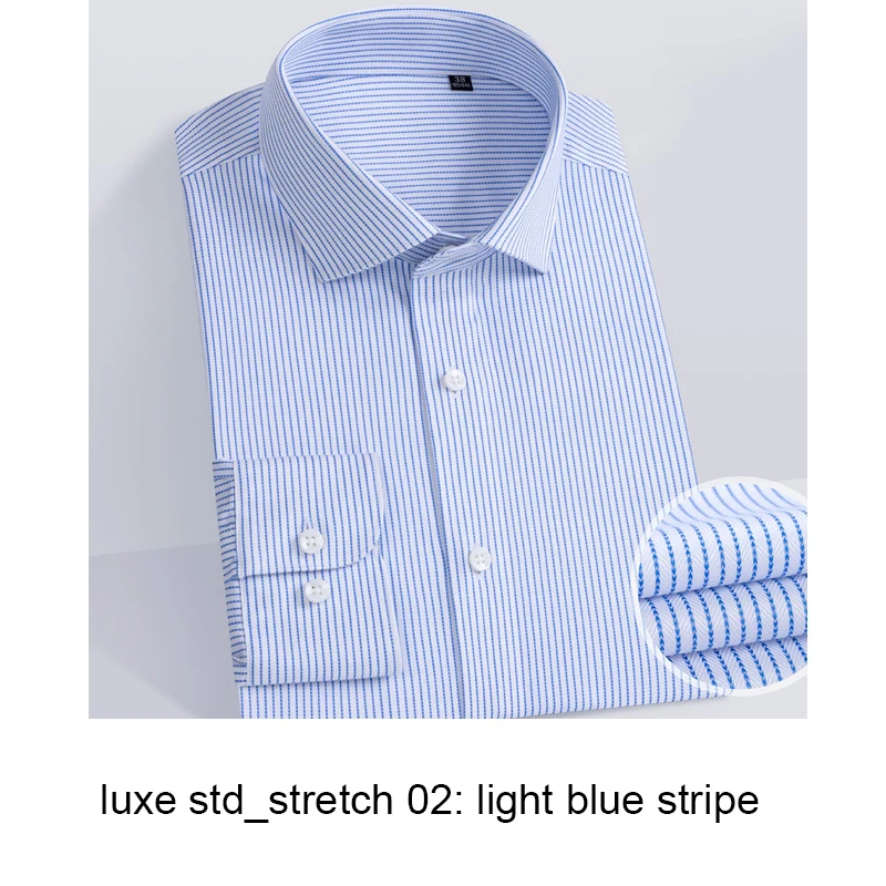 Luxury Stretch Dress Shirts 100s 2-ply High Quality 100% Cotton Business Shirts Comfortable Wrinkle Resistant Dress Shirts
