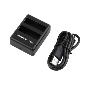 

New Dual Port Battery Charger Dock+ USB Cable For GoPro Hero 4 Camera