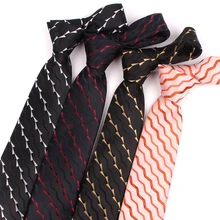 Новые полосатые жаккардовые галстуки, классический галстук для шеи, деловые свадебные костюмы, узкий галстук для мужчин, галстук Gravatas