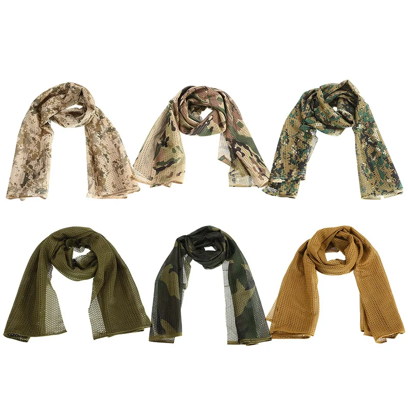 

Tactical camouflage scarf tactical multifunctional riding mountain climbing insect net camouflage net breathable scarf mask