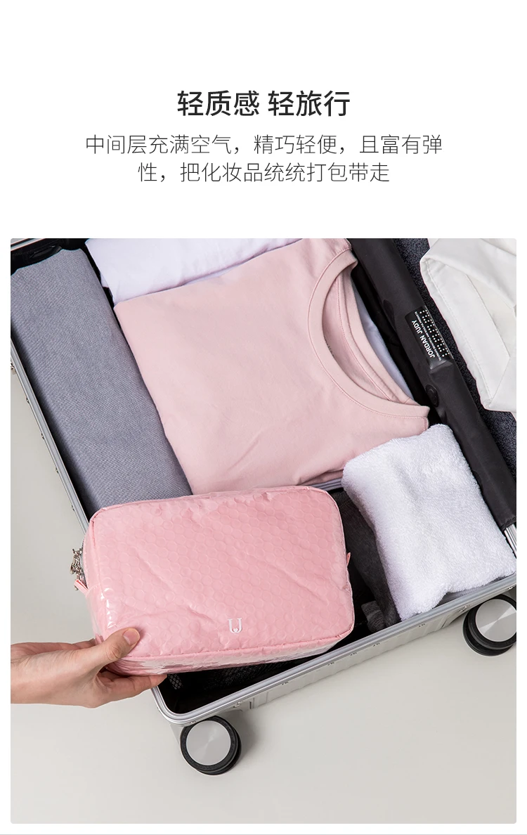 Косметичка Xiaomi Jordanjudy с пузырьковой пленкой, Женская портативная большая емкость для путешествий, простая сумка для хранения
