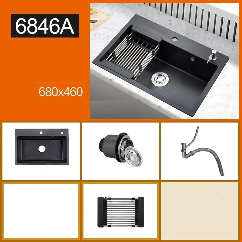 MODEL M Кухонная раковина Spoelbak Cuba Para Gootsteen Lavandino Cucina Zlewozmywak Black Dissipador Pia Cozinha Lavabo Fregadero De Cocina - Цвет: MODEL M
