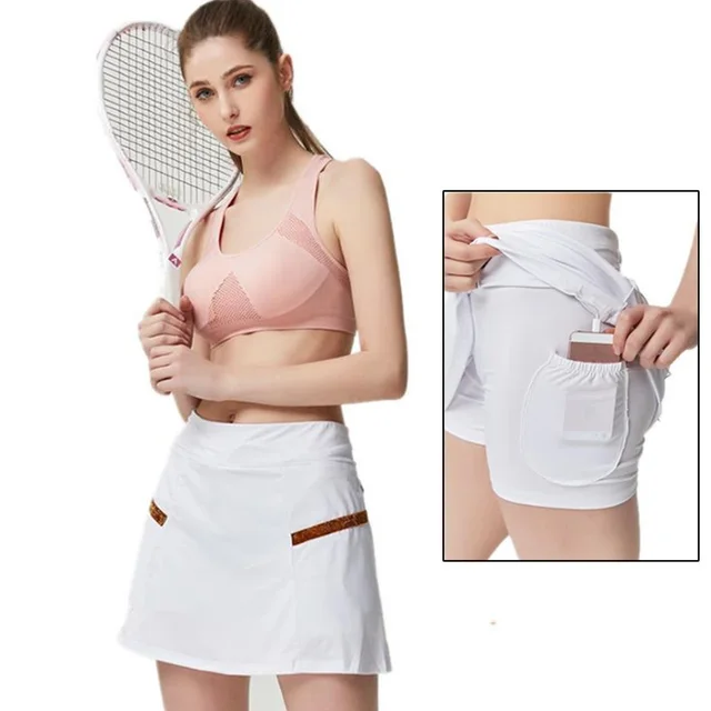 High Waist Women Tennis Bra Tops Skirts with Pocket » Weftkart